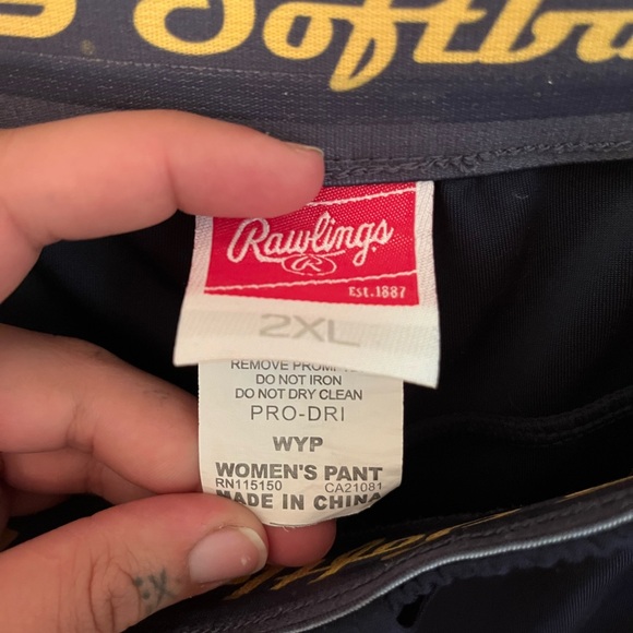 Rawlings navy blue softball pants - Picture 2 of 3